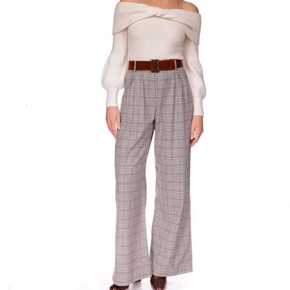NWOT Cara Cara Soho Pants COLOR: HANNON PLAID TURTLEDOVE
